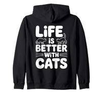 Life is Better with Cats Sweat à Capuche
