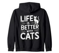 Life is Better with Cats Sweat à Capuche