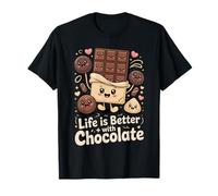 Life is Better with Chocolate | Funny chocolatey Happiness. T-Shirt