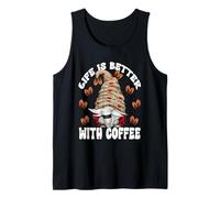 Life is Better with Coffee Cup Graphic I Love Coffee GNOME Débardeur