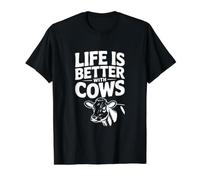 Life is Better with Cows Funny Farm-Animal Lover T-Shirt Graphique avec Valeur