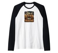 Life is Better With Dragons Fantasy Quote Manche Raglan