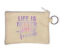 Life is Better with Friends Porte-clés en forme de cœur Beige