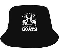 Life is Better with Goats Casquettes de pêcheur Unisexe Outdoor Shade Sun Protection Bucket Hat