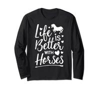 Life Is Better With Horses Around Horse Riding Manche Longue