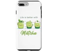 Life is Better with Matcha - Japanese Green Tea Graphic Coque pour iPhone 7 Plus/8 Plus