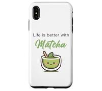 Life is Better with Matcha - Japanese Green Tea Graphic Coque pour iPhone XS Max