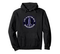 Life Is Better With Spaceships Sci-Fi Rocket Sweat à Capuche