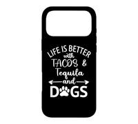 Life is Better with Tacos Tequila and Dogs,Tequila Dog Paw Coque pour iPhone 17 Pro Max