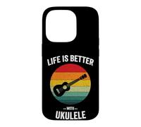 Life is Better with Ukulélé Hawaiian Ukelele Guitar Uke Coque pour iPhone 14 Pro