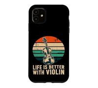 Life is Better with Violin Retro Orchestra Musicien Coque pour iPhone 11