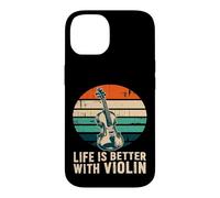 Life is Better with Violin Retro Orchestra Musicien Coque pour iPhone 14