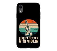 Life is Better with Violin Retro Orchestra Musicien Coque pour iPhone XR