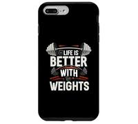 Life is Better with Weights Gym Fitness Workout Coque pour iPhone 7 Plus/8 Plus