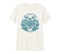Life is Calling & I Must Go Coquillage de Plage côtière T-Shirt Haut de Gamme