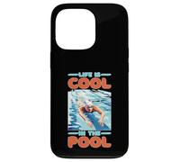 Life is Cool in The Pool Baignade d'été - Coque pour iPhone 13 Pro