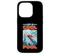 Life is Cool in The Pool Baignade d'été - Coque pour iPhone 14 Pro