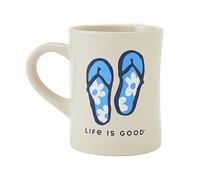 Life is Good. Mug « Keep it Simple Wine and Bone » - Blanc
