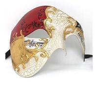 Life Is Good Qualité Demi Visage Fantôme Notes de Musique Vénitien Masque de Mascarade Partie des Yeux Carnaval Masque Rouge et Or