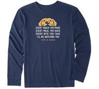 Life is Good T-Shirt à Manches Longues pour Homme Crusher Graphic I'll Be Watching You Shirt