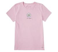 Life is Good T-shirt Crusher Lig Daisy pour femme, Coquillage rose, Taille M