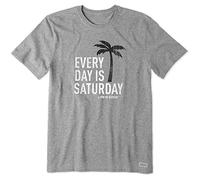Life is Good T-Shirt Crusher pour Homme avec Inscription « Every Day is Saturday Crusher »