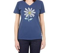 Life Is Good T-Shirt Graphique Crusher à col en V pour Femme