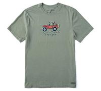 Life Is Good T- Shirt Graphique Vintage Crusher Off-Road, Jake Tout-Terrain-Vert Mousse, L Homme