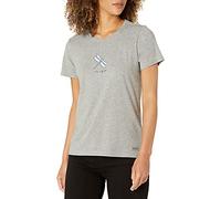 Life is Good T-Shirt Vintage Crusher Shine on Lighthouse à Manches Courtes pour Femme