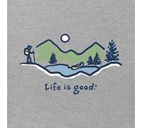 Life Is Good T-Shirt Vintage pour Homme M Gris chiné