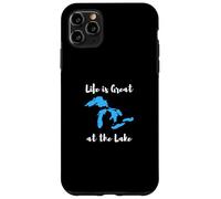 Life is Great at The Lake Great Lakes Funny Design Coque pour iPhone 11 Pro Max
