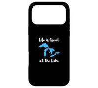Life is Great at The Lake Great Lakes Funny Design Coque pour iPhone 17 Pro Max