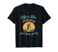 Life is Like Pedaling Cyclisme Humour Imprimé T-Shirt