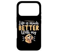 Life is Much Better with My Golden Retriever Coque pour iPhone 17 Pro