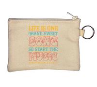 Life is One Grand Sweet Song So Start The Music Porte-monnaie Beige
