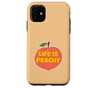 Life is Peachy Style rétro Amusant Fruit Peach Coque pour iPhone 11