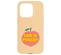 Life is Peachy Style rétro Amusant Fruit Peach Coque pour iPhone 15 Pro