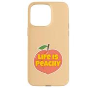 Life is Peachy Style rétro Amusant Fruit Peach Coque pour iPhone 15 Pro Max