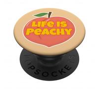 Life is Peachy Style rétro Amusant Fruit Peach PopSockets PopGrip Adhésif