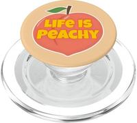 Life is Peachy Style rétro Amusant Fruit Peach PopSockets PopGrip pour MagSafe