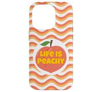 Life is Peachy Style rétro Vieilli Fruit Peach Coque pour iPhone 14 Pro