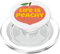Life is Peachy Style rétro Vieilli Fruit Peach PopSockets PopGrip pour MagSafe