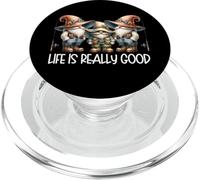 Life is Really Good for Men and Women Funny Fishing GNOME PopSockets PopGrip pour MagSafe