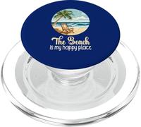 Life Is Really Good The Beach is My Happy Place Beach PopSockets PopGrip pour MagSafe