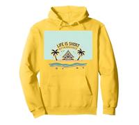 Life is Short Achetez Le Beach House Coastal Dream Sweat à Capuche, Unisexe pour Adultes, Citron, M