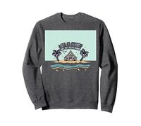 Life is Short Achetez Le Beach House Coastal Dream Sweatshirt, Unisexe pour Adultes, Chiné Foncé, S