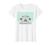 Life is Short Achetez Le Beach House Coastal Dream T-Shirt, Femme, Blanc, S