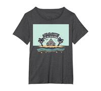 Life is Short Achetez Le Beach House Coastal Dream T-Shirt, Femme Grandes Tailles, Chiné Foncé, 2X