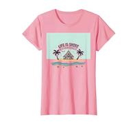 Life is Short Achetez Le Beach House Coastal Dream T-Shirt, Femme, Rose, XS