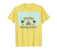 Life is Short Achetez Le Beach House Coastal Dream T-Shirt, Homme, Citron, 3XL